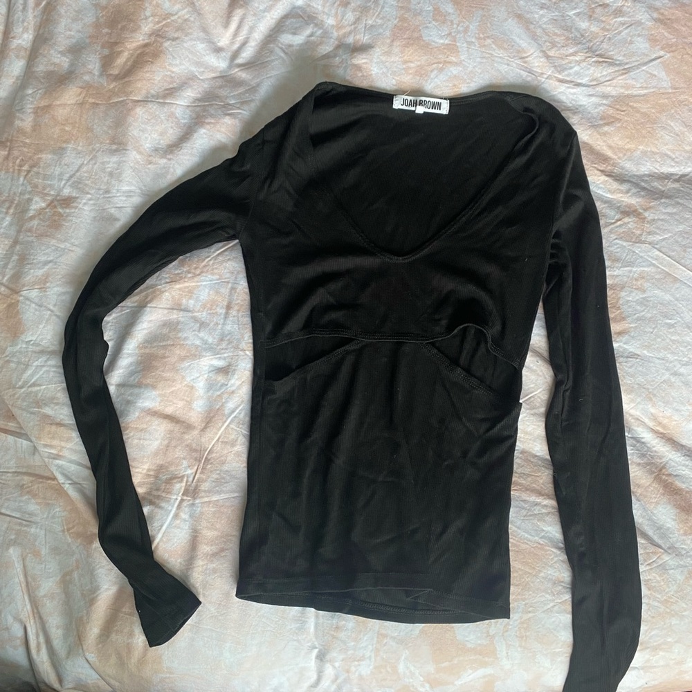 Joah brown cutout long sleeve